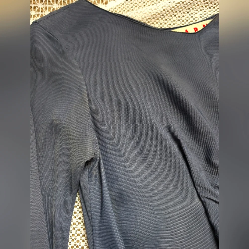 Vintage Marni Silk-Blend Midi Dress | Knotted Front, Asymmetrical Hem - Picture 6 of 9